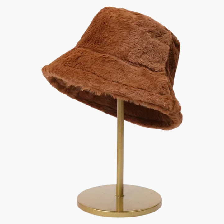 Damen Herbsthut in runder Form mit strukturierter Oberfläche