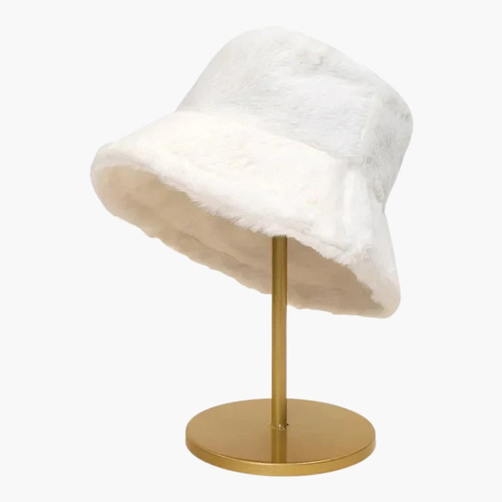 Damen Herbsthut in runder Form mit strukturierter Oberfläche