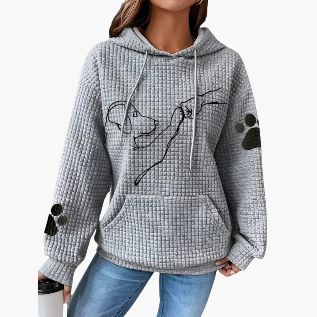 Damen Hoodie mit Hundemotiv