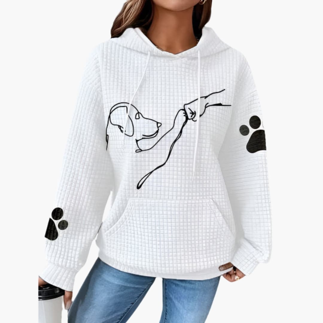Damen Hoodie mit Hundemotiv
