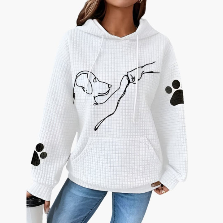 Damen Hoodie mit Hundemotiv