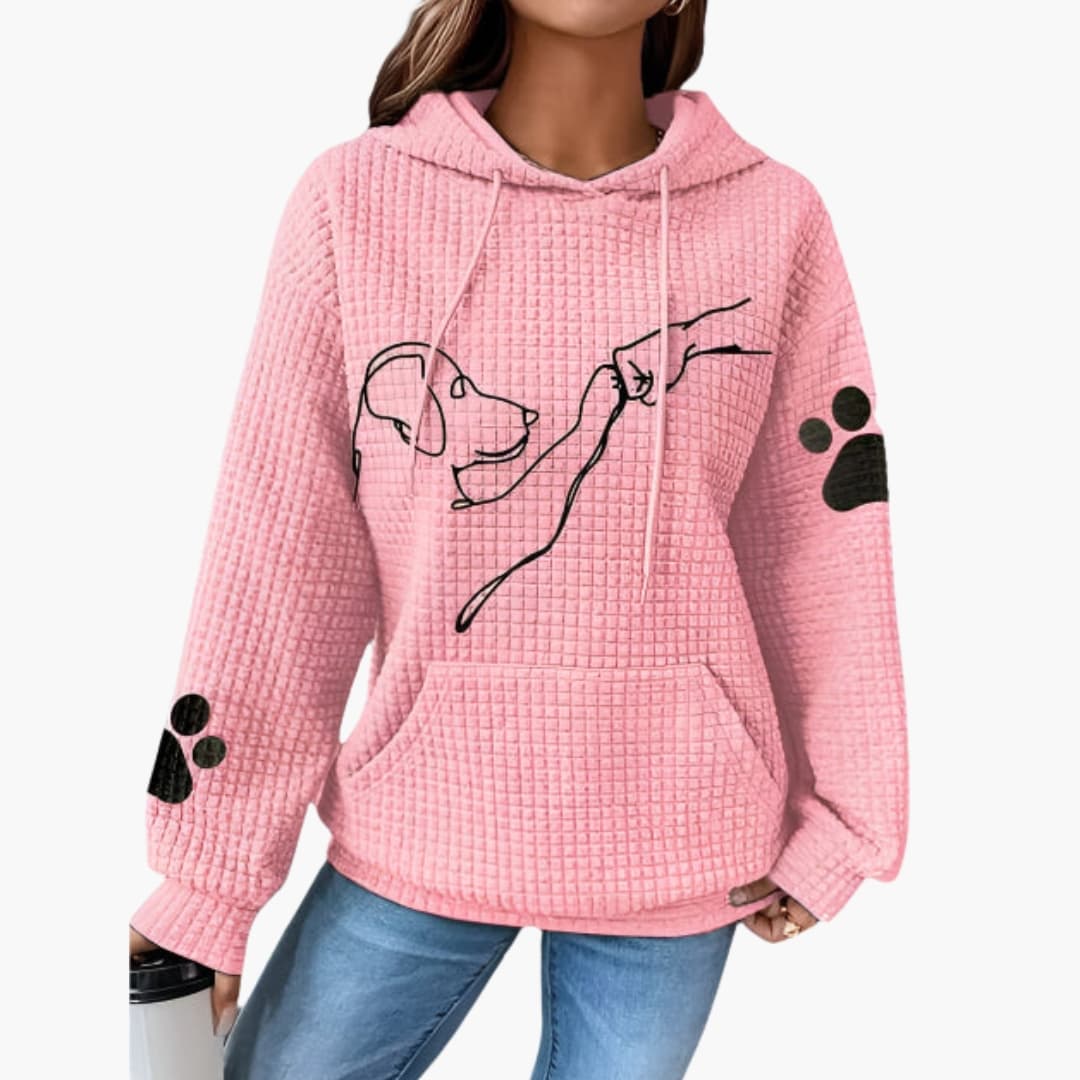 Damen Hoodie mit Hundemotiv