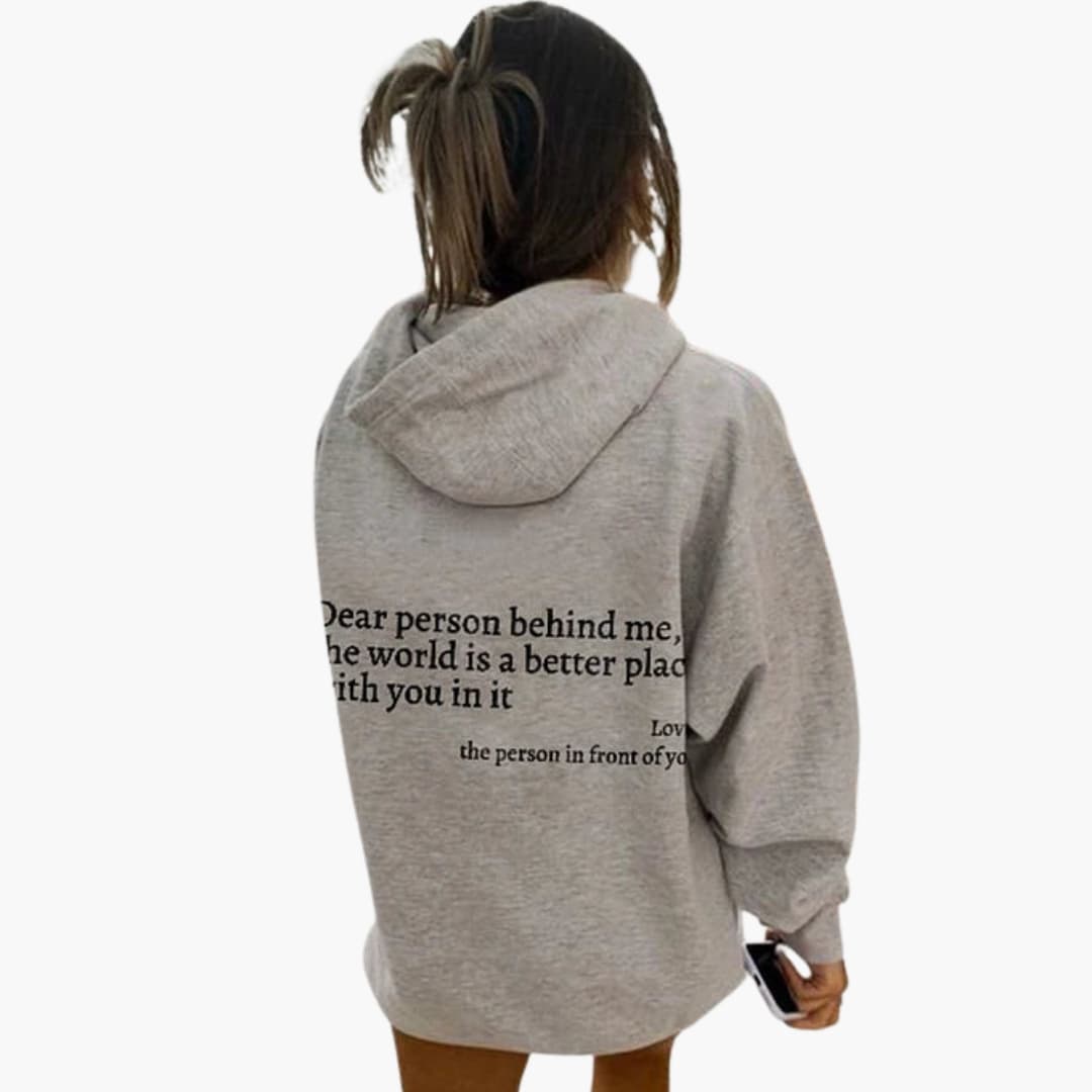 Damen Hoodie mit Rückendruck und Kapuze