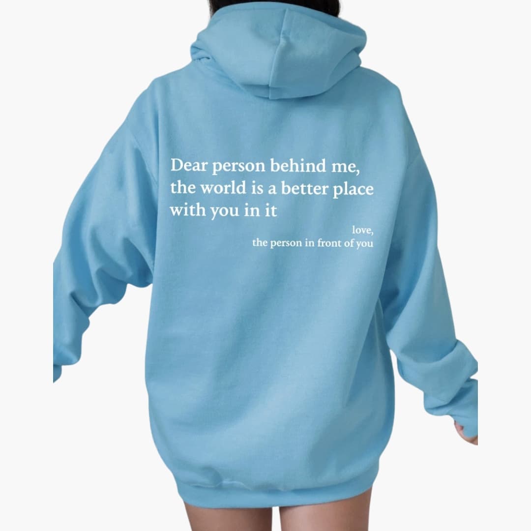 Damen Hoodie mit Rückendruck und Kapuze