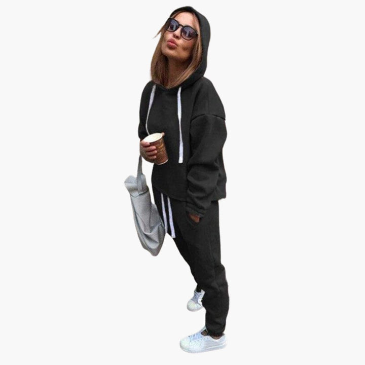 Damen Hoodie und Jogger Set mit Kordelzügen