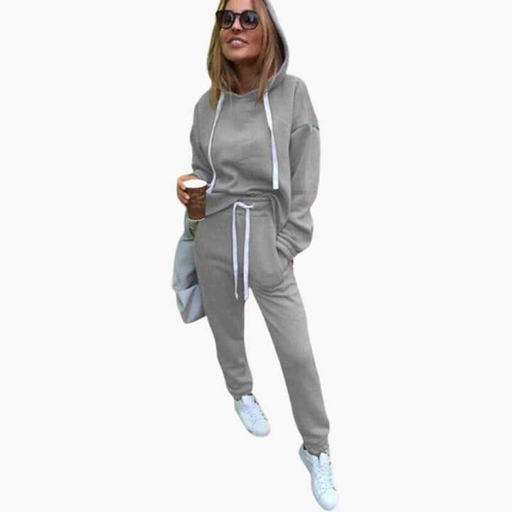 Damen Hoodie und Jogger Set mit Kordelzügen