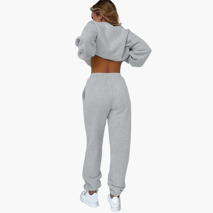 Damen Jogginganzug mit Herzprint und Relaxed Fit