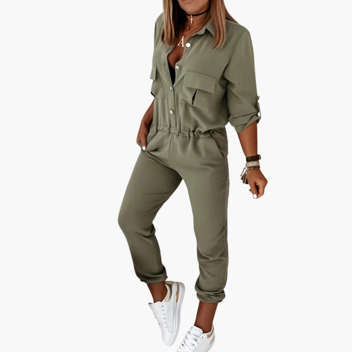 Damen Jumpsuit mit Knopfleiste