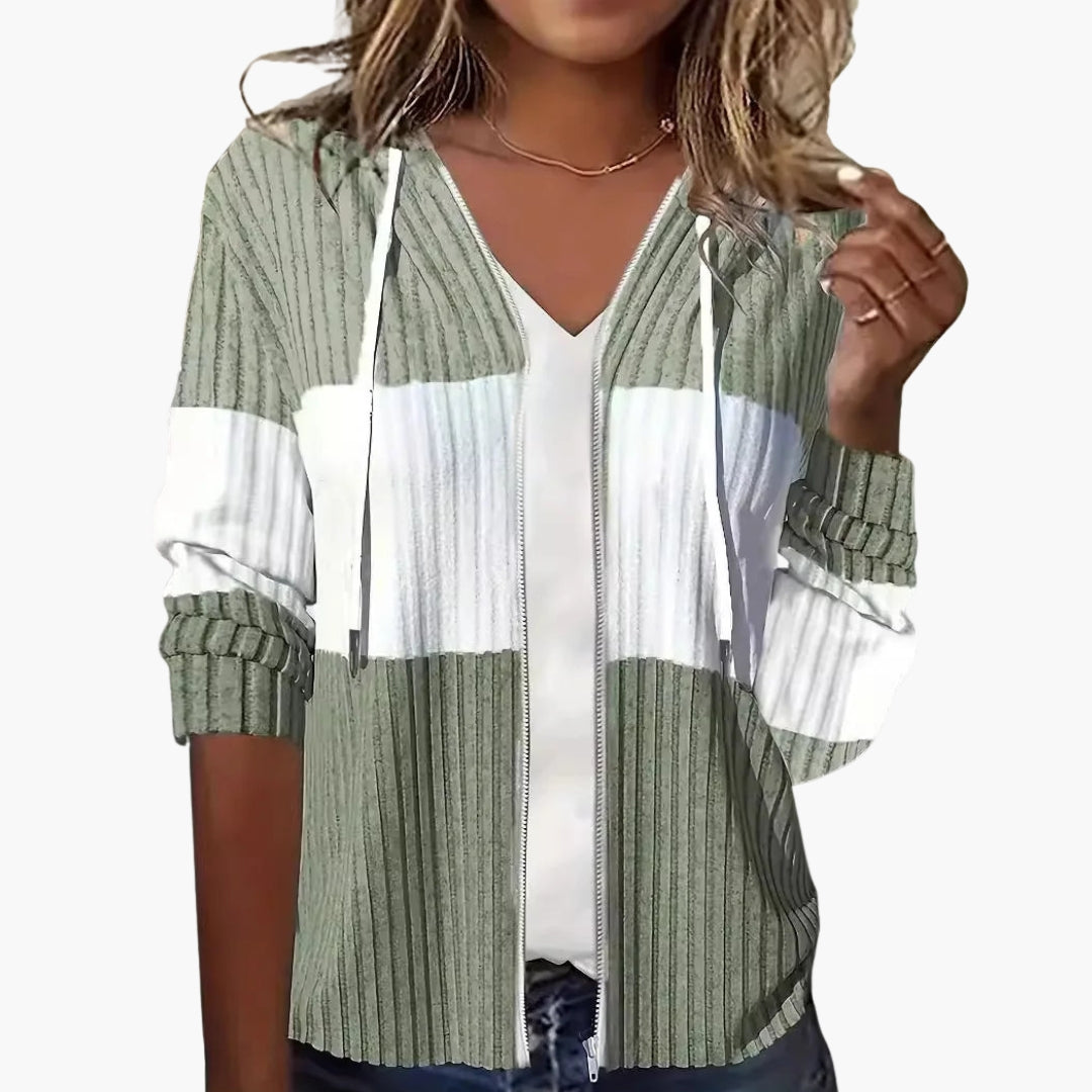 Damen Kapuzen Sweatshirt mit Reißverschluss