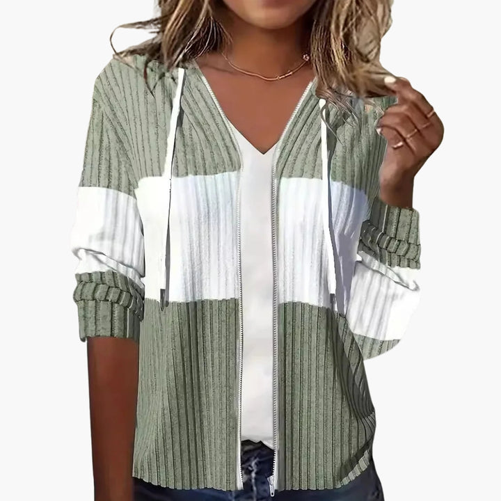 Damen Kapuzen Sweatshirt mit Reißverschluss