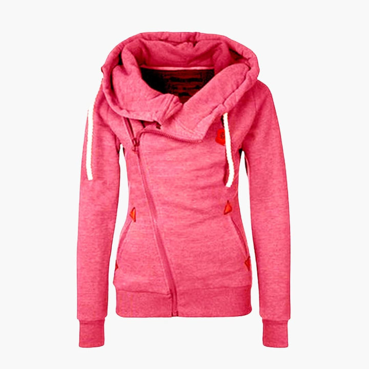 Damen Kapuzenjacke mit Reißverschluss und Kordelkapuze
