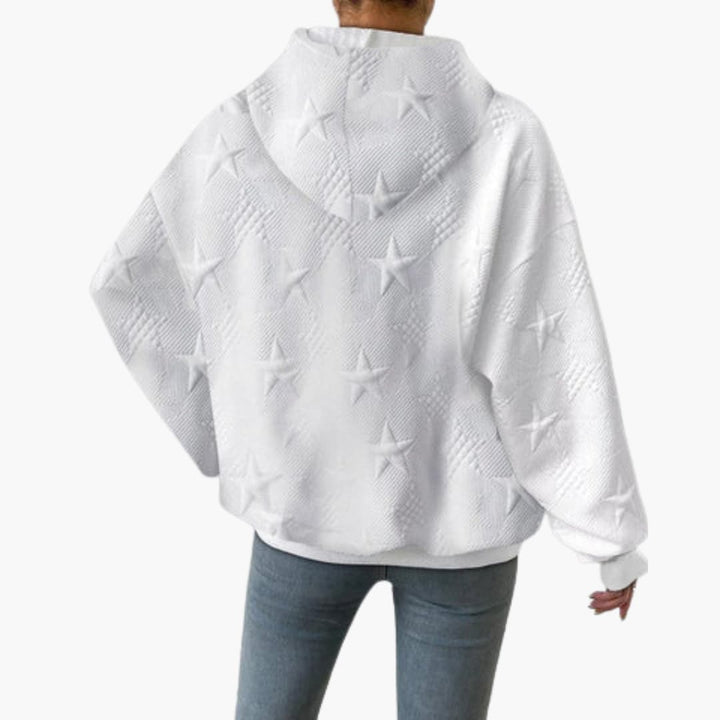 Damen Kapuzen pullover mit Kordelzugkapuze und langen Ärmeln