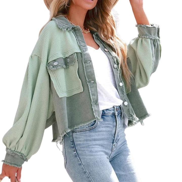 Damen Kurzjacke mit Puffärmeln