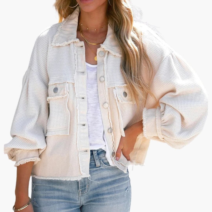 Damen Kurzjacke mit Puffärmeln