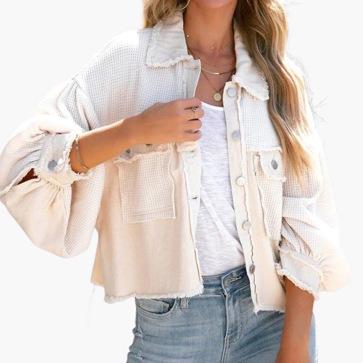 Damen Kurzjacke mit Puffärmeln