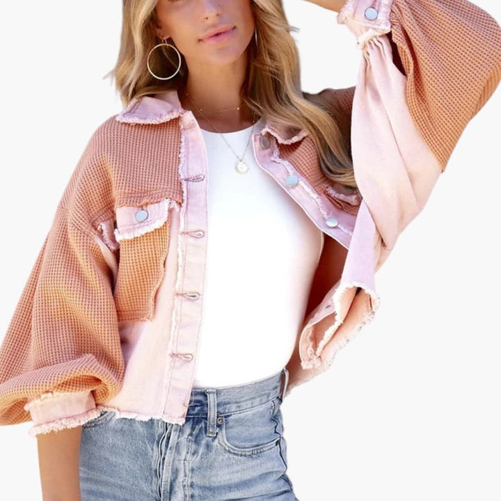 Damen Kurzjacke mit Puffärmeln