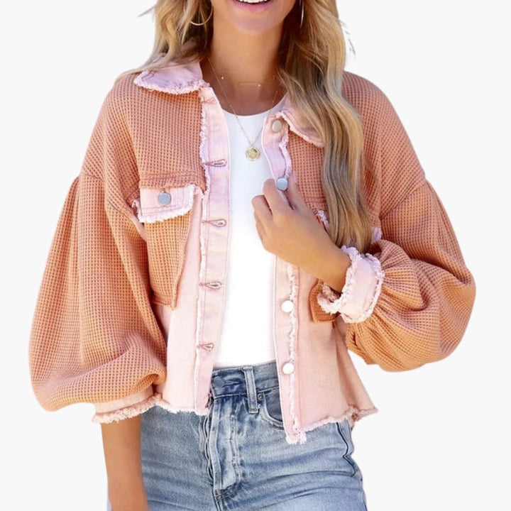 Damen Kurzjacke mit Puffärmeln