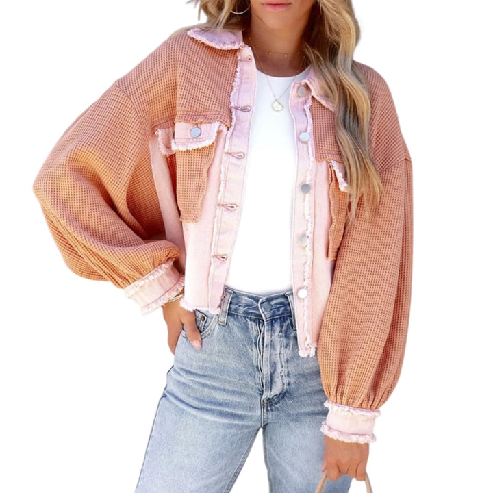 Damen Kurzjacke mit Puffärmeln