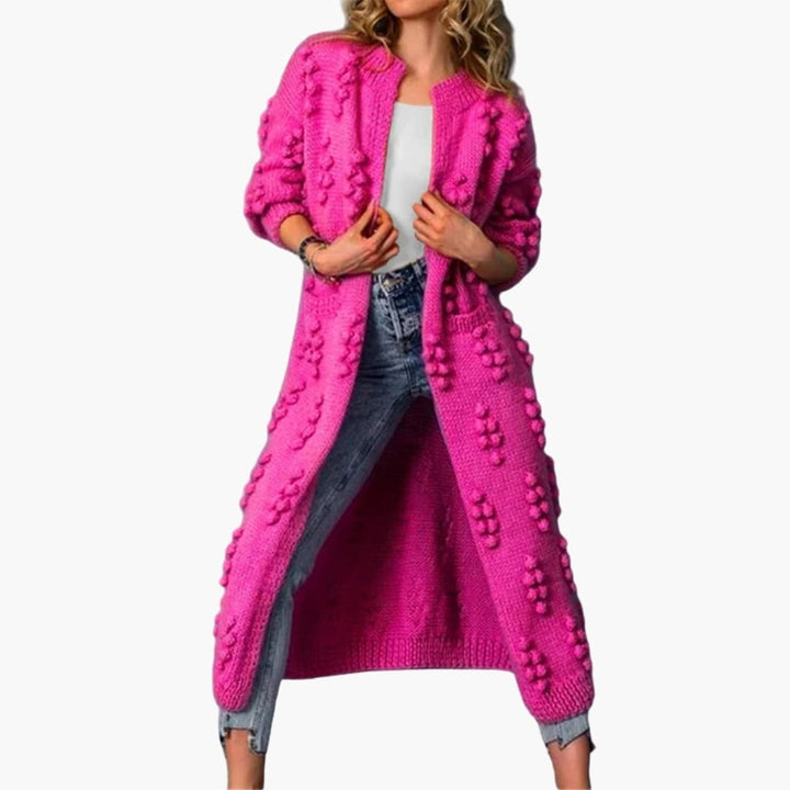 Damen Long Cardigan mit offenem Design