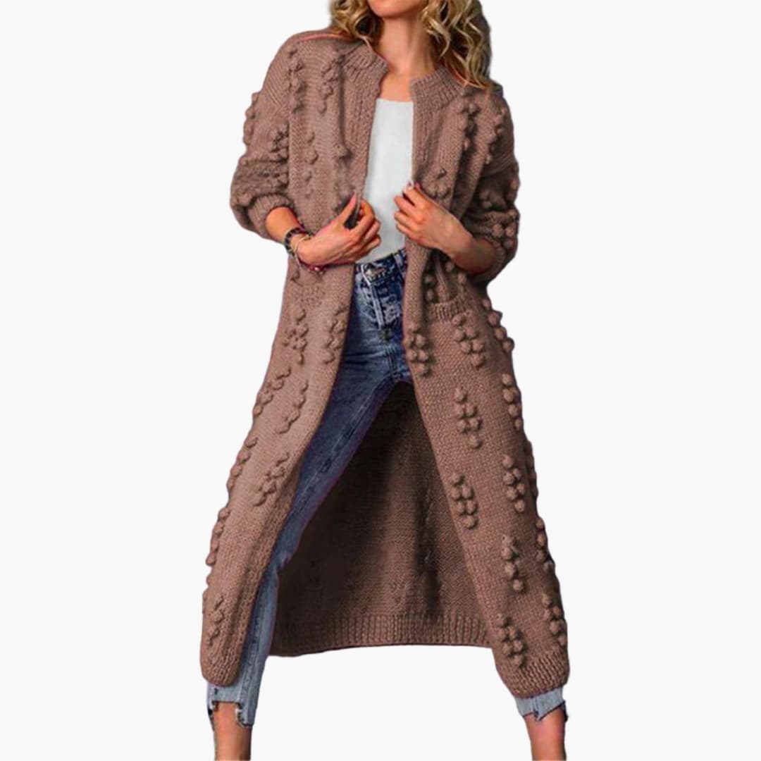 Damen Long Cardigan mit offenem Design