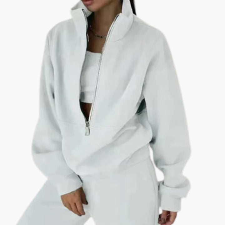 Damen Lounge Set mit Half Zip Sweatshirt