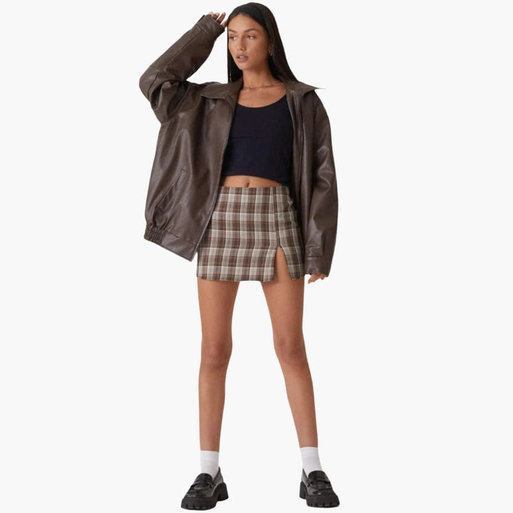 Damen Oversize Jacke mit weitem Kragen