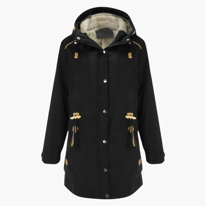 Damen Parka Jacke mit Knopfverschluss