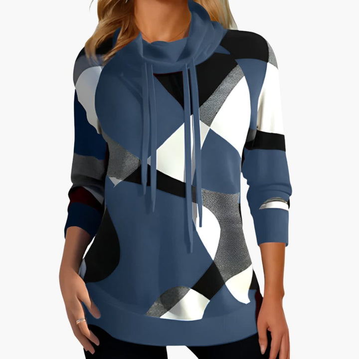 Damen Pullover mit Kordelkragen