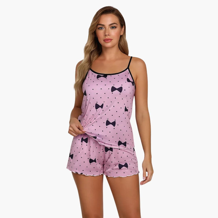 Damen Pyjama Set mit Kurzarm und Shorts