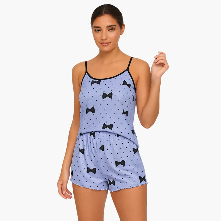 Damen Pyjama Set mit Kurzarm und Shorts