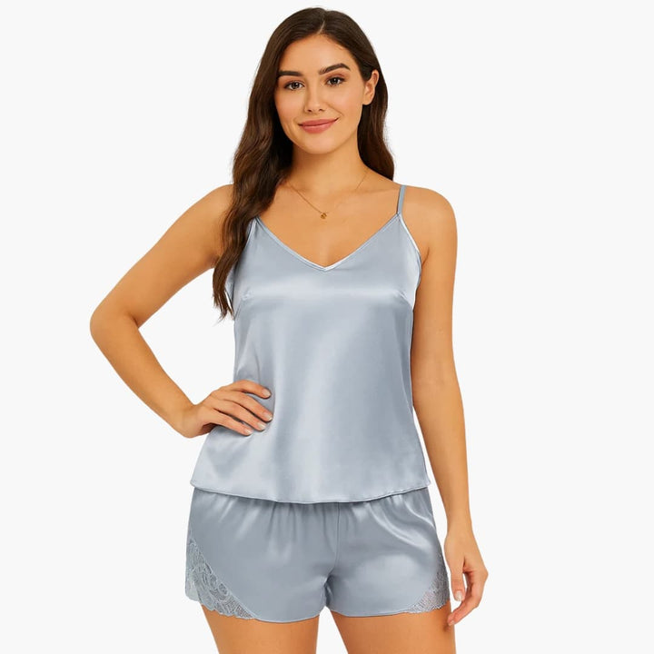 Damen Pyjama Set mit Trägertop und Shorts