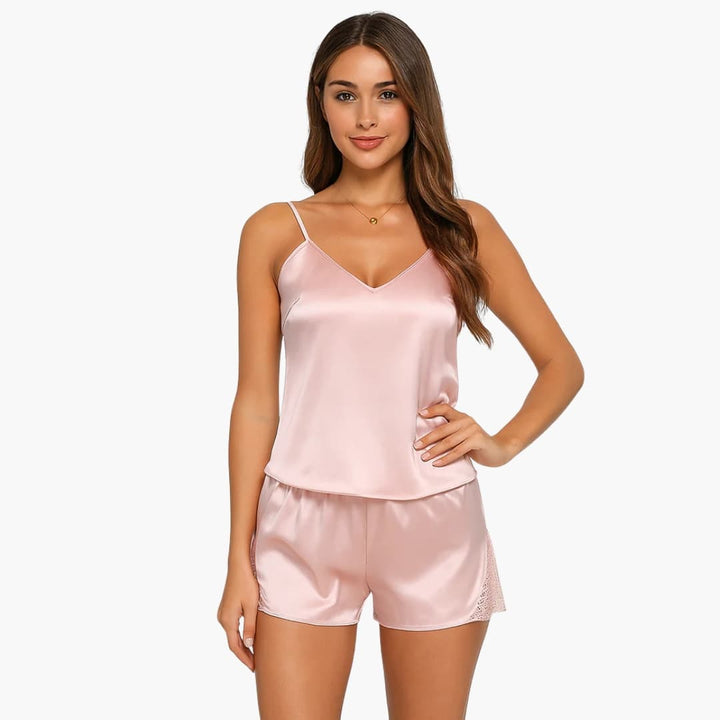 Damen Pyjama Set mit Trägertop und Shorts