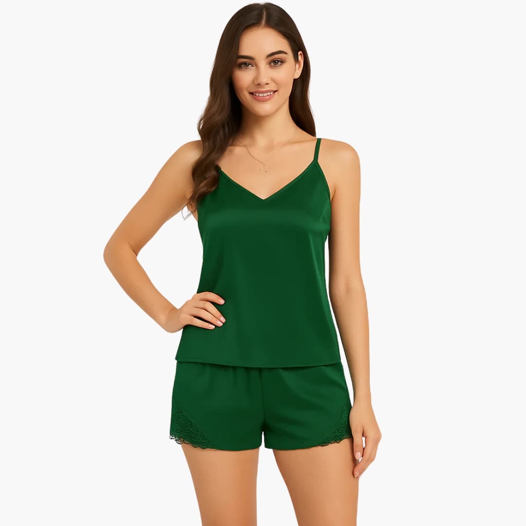 Damen Pyjama Set mit Trägertop und Shorts