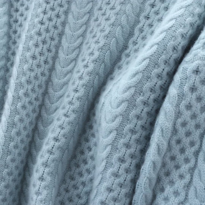 Damen Rollkragenpullover mit Zopfmuster