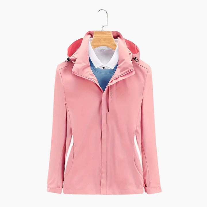 Damen Skijacke mit Kapuze und Reißverschlusstaschen