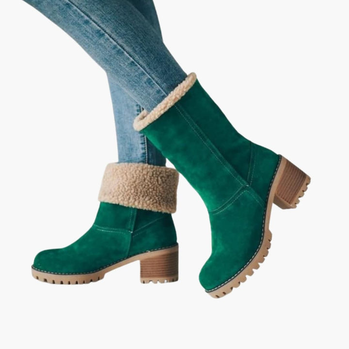 Damen Stiefel mit Blockabsatz