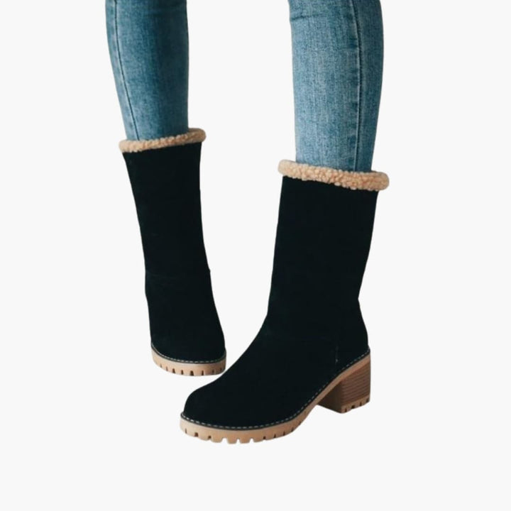 Damen Stiefel mit Blockabsatz