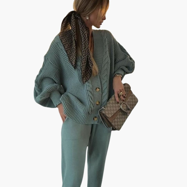 Damen Strick Set mit Cardigan