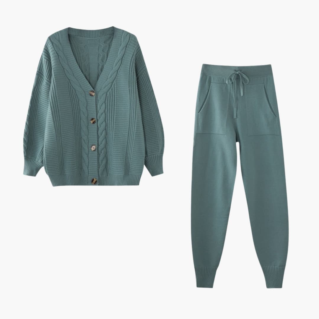 Damen Strick Set mit Cardigan