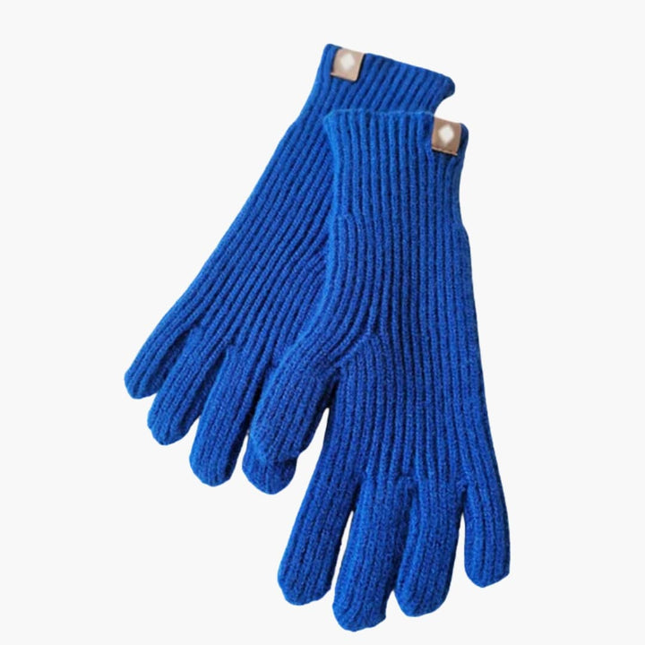 Damen Strickhandschuhe mit Rippstruktur und Touchfunktion