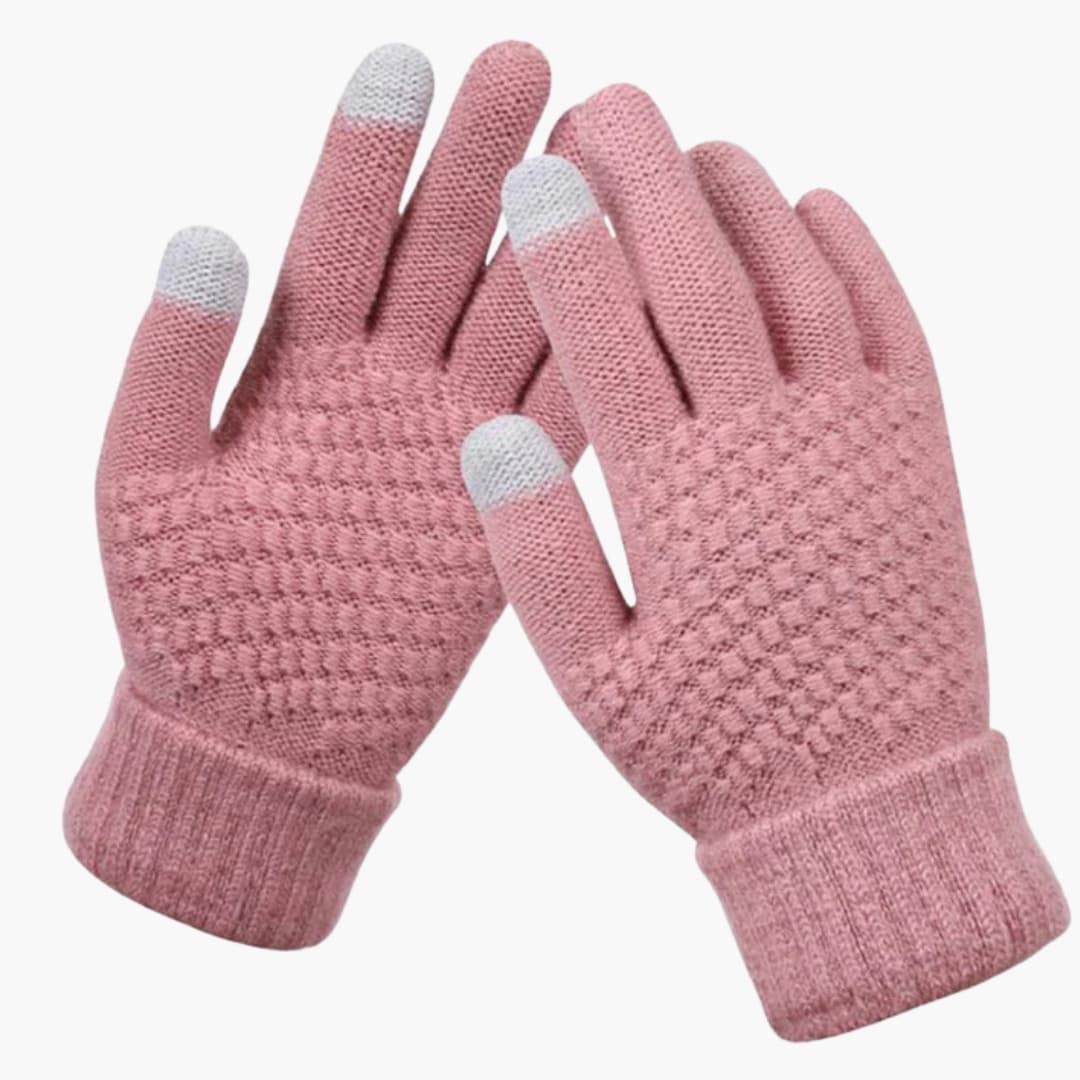 Damen Strickhandschuhe mit Touchfunktion und Innenschicht