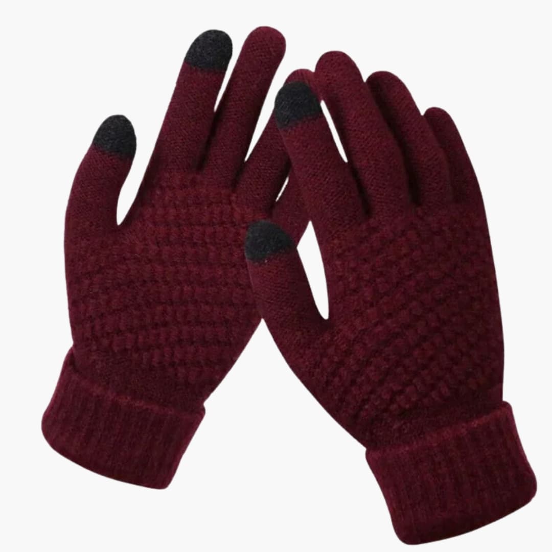 Damen Strickhandschuhe mit Touchfunktion und Innenschicht