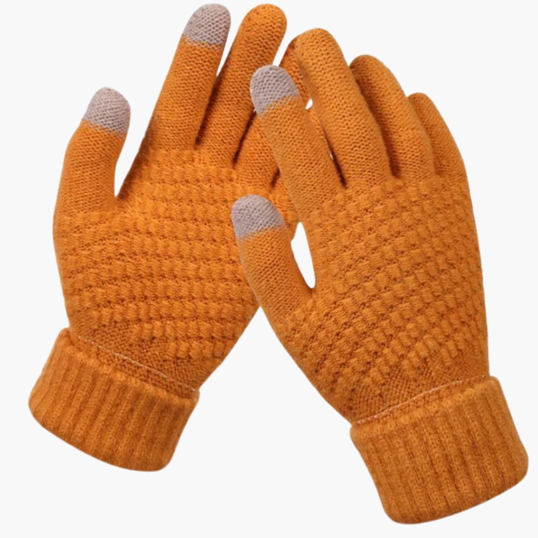 Damen Strickhandschuhe mit Touchfunktion und Innenschicht