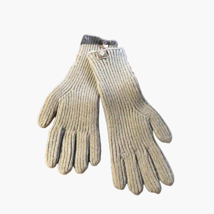 Damen Strickhandschuhe mit Touchfunktion und elastischen Bündchen