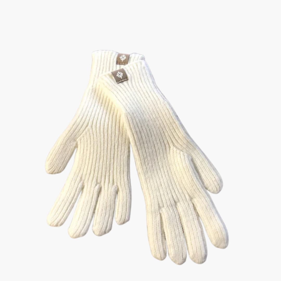 Damen Strickhandschuhe mit Touchfunktion und elastischen Bündchen