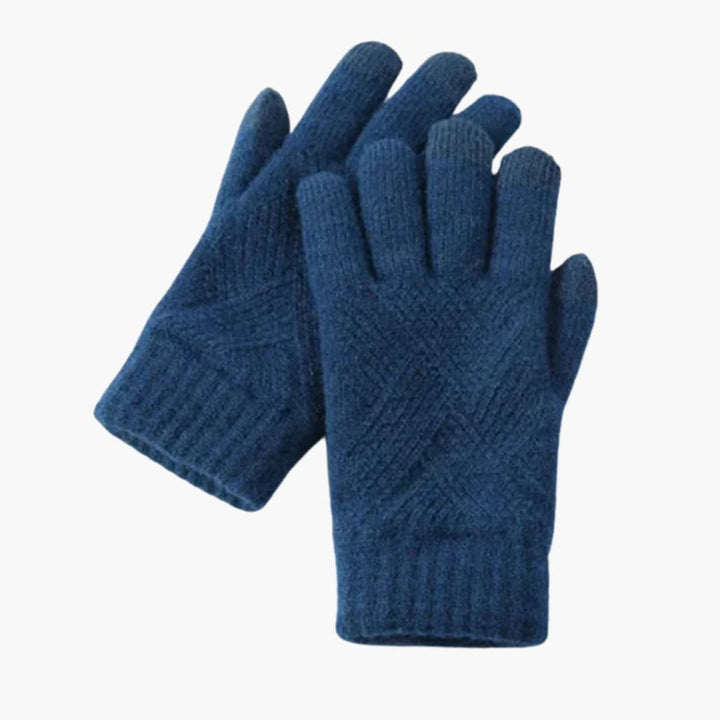 Damen Strickhandschuhe mit Touchfunktion und mehrschichtiger Innenseite