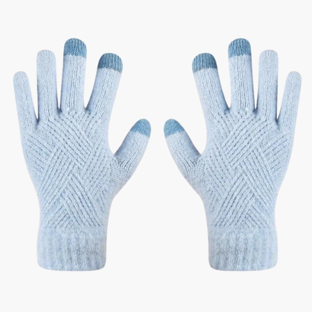 Damen Strickhandschuhe mit Touchfunktion und mehrschichtiger Innenseite