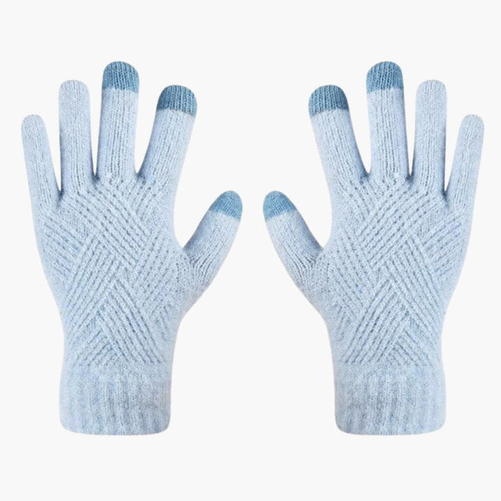 Damen Strickhandschuhe mit Touchfunktion und mehrschichtiger Innenseite