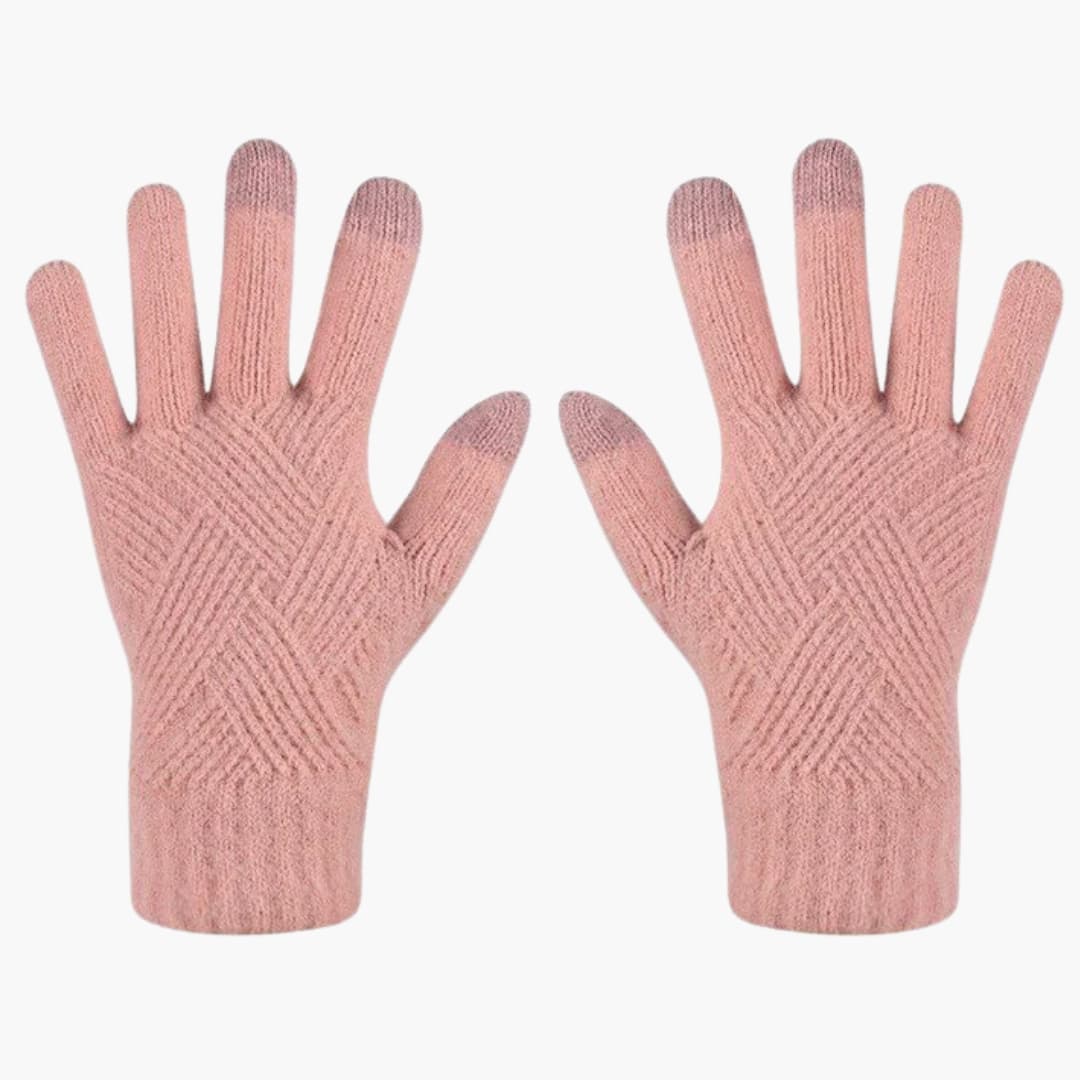 Damen Strickhandschuhe mit Touchfunktion und mehrschichtiger Innenseite