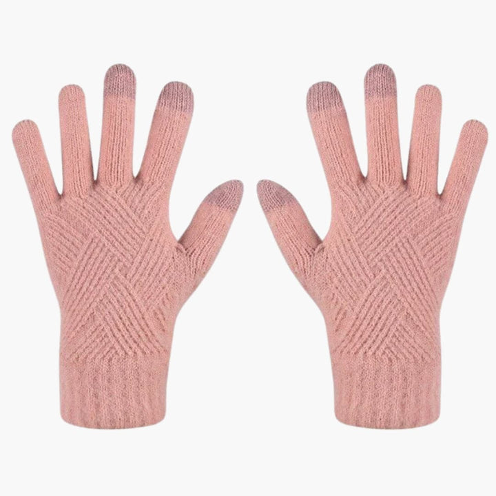 Damen Strickhandschuhe mit Touchfunktion und mehrschichtiger Innenseite